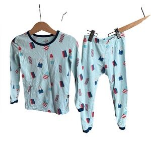 Kyte BABY Popsicle Print Pajama Set - Light Blue 3T